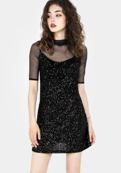 Kikamora Cowl Neck Mini Dress