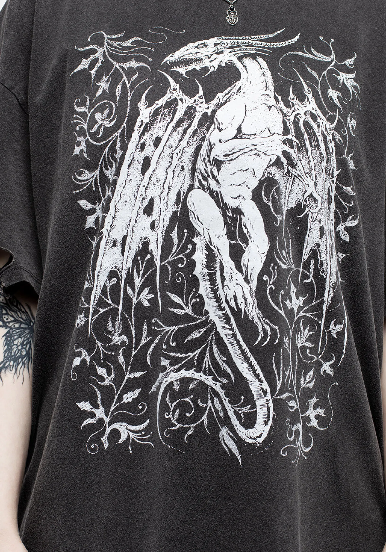 Kilgharrah Unisex Distressed Acid Washed Tee Dress
