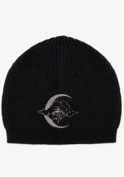 Lachrymose Embroidered Knit Beanie
