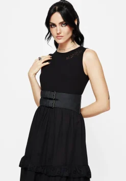 Laveau Embroidered Broderie Midi Dress