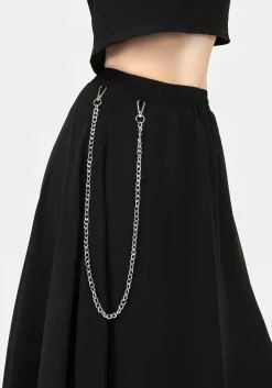Levitate Chain Detail Midi Skirt