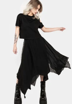 Levitate Chain Detail Midi Skirt