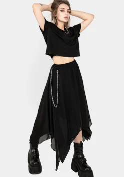 Levitate Chain Detail Midi Skirt
