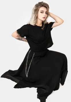 Levitate Chain Detail Midi Skirt