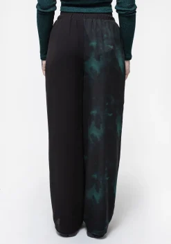 Lichen Spliced Chiffon Palazzo Trousers
