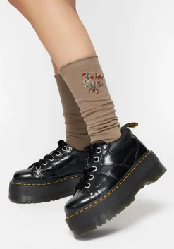Lilia Embroidered Floral Socks
