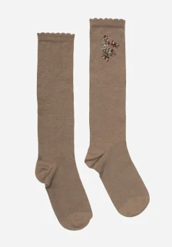 Lilia Embroidered Floral Socks