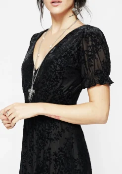 Lilias Devoré Tiered Maxi Dress