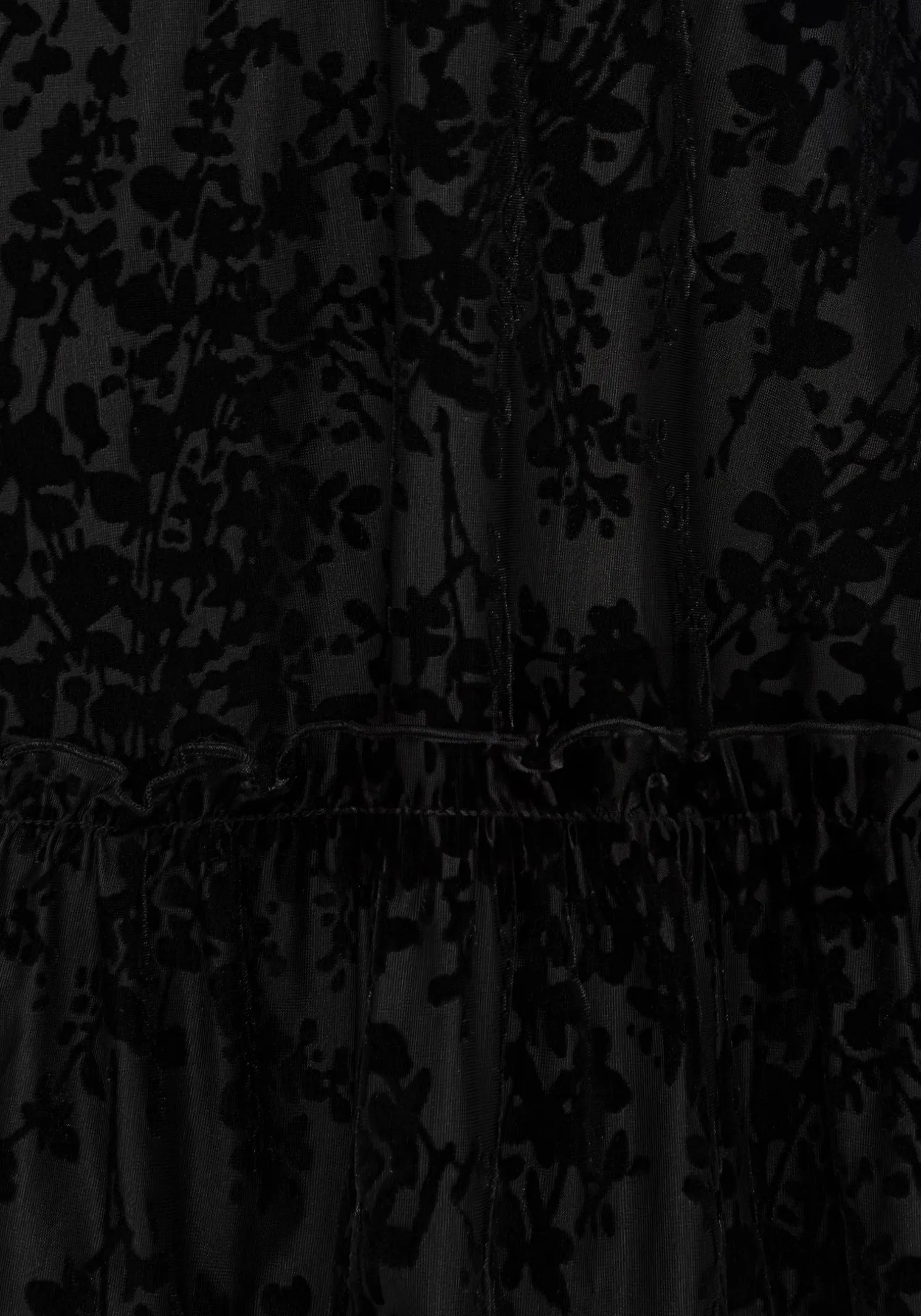 Lilias Devoré Velour Mesh Tiered Mini Dress