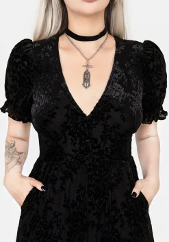 Lilias Devoré Velour Mesh Jumpsuit