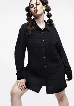 Lithium Check Shirt Dress