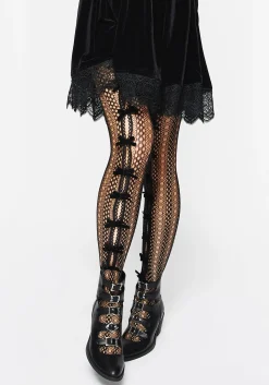 Love Bow Cut Out Tights