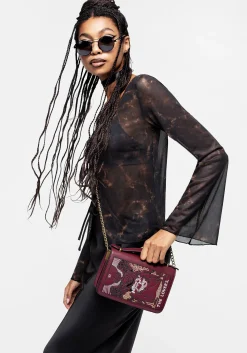 Lovers Embroidered Crossbody Clutch Bag