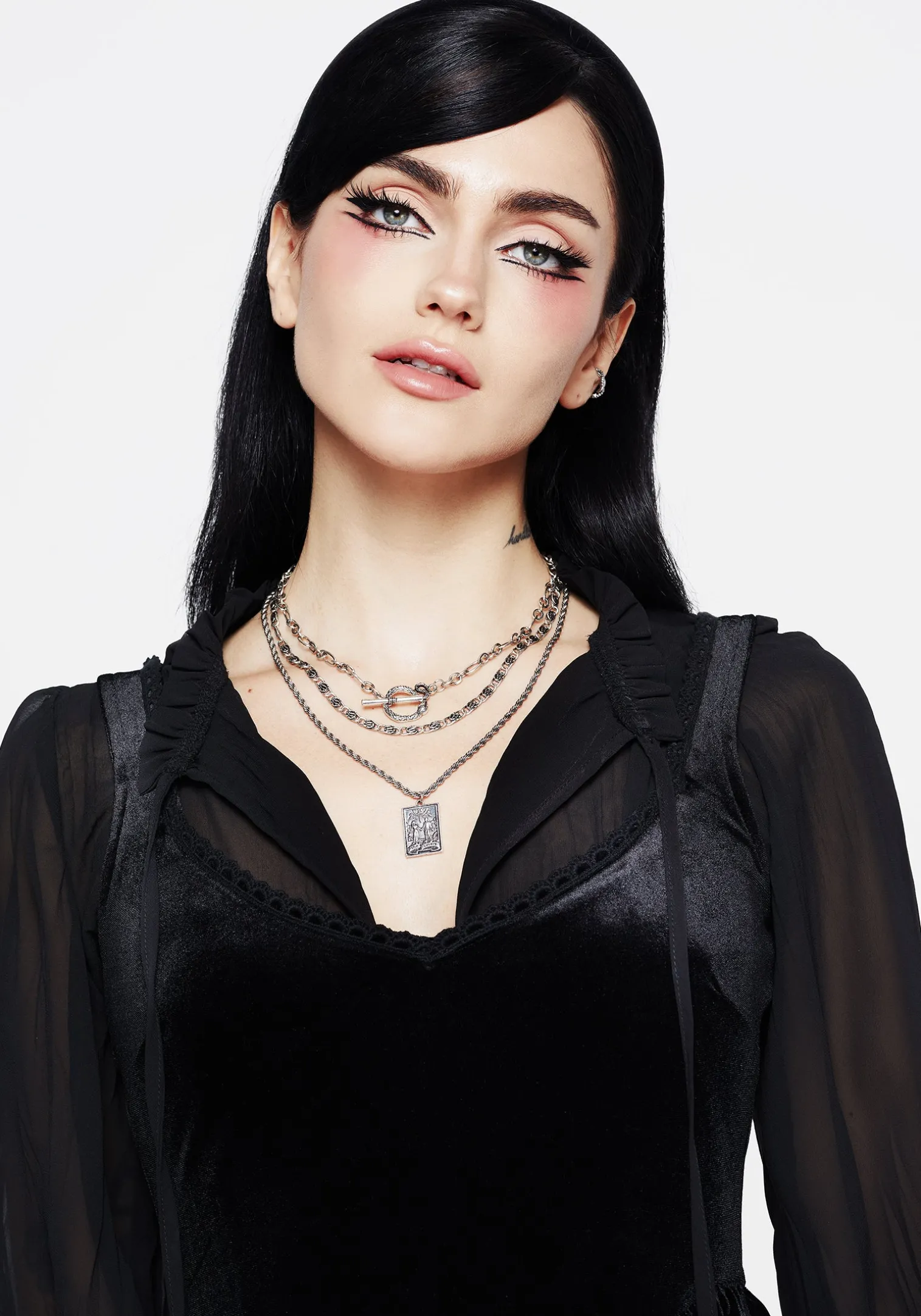 Lovers Tarot Layered Multichain Necklace