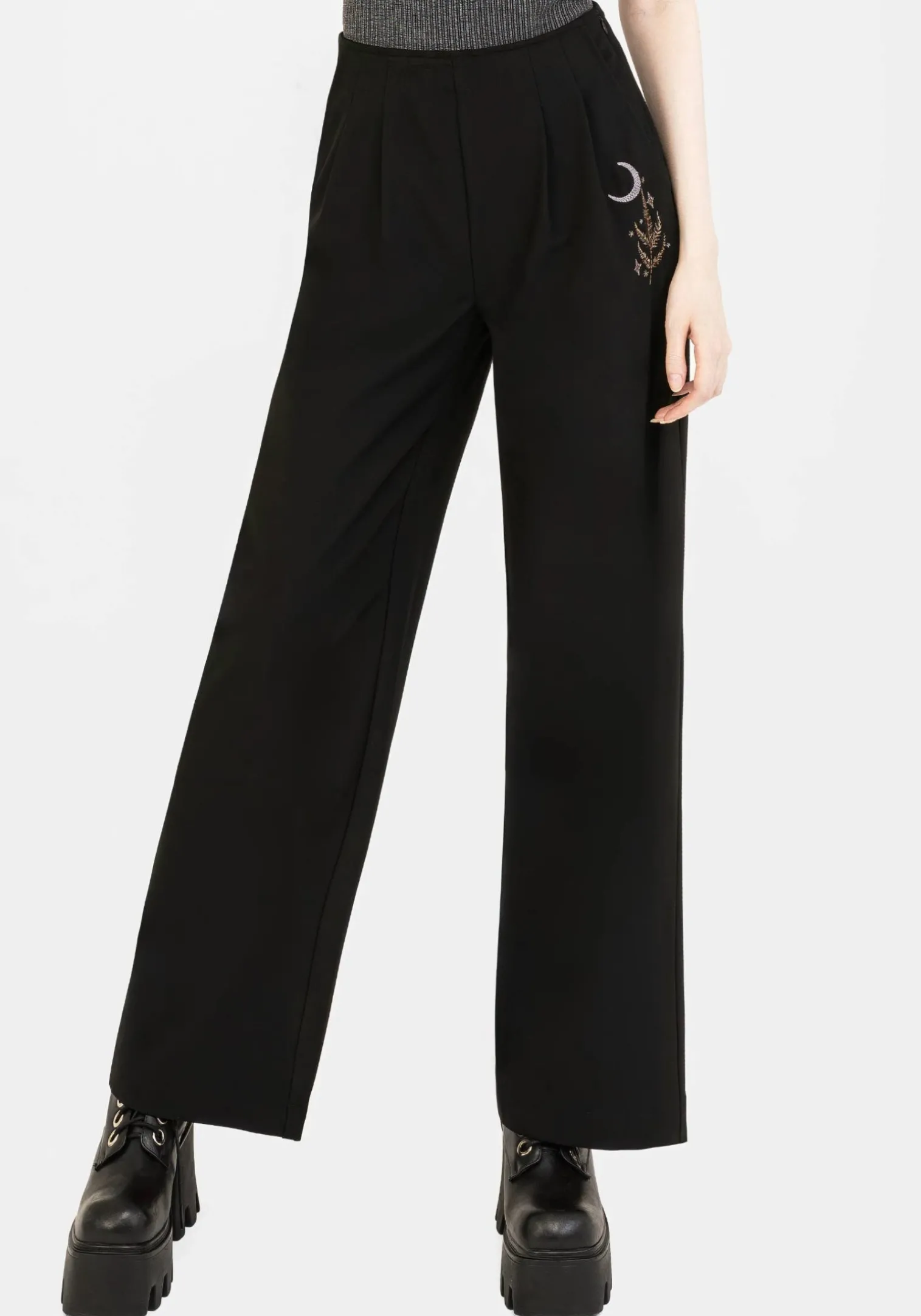 Lucia Embroidered Firefly Pleat Trouser