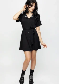 Luna Button Down Mini Shirt Dress