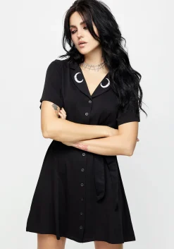 Luna Button Down Mini Shirt Dress