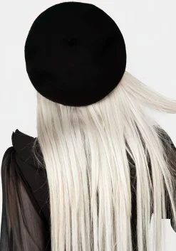 Lunar Embroidered Beret