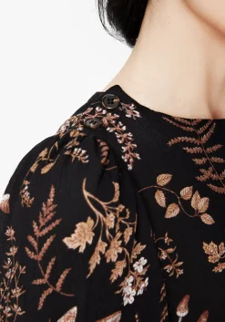 Luthien Shoulder Button Detail Mini Smock Dress