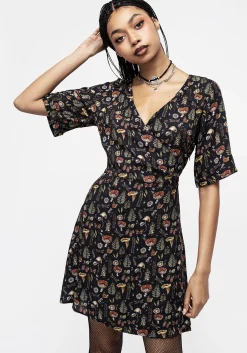 Luthien Wrap Mini Dress
