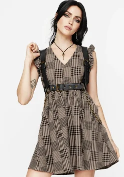 Mabel Check Mini Skater Dress