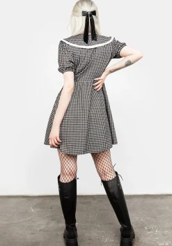 Mabel Gingham Collared Dress