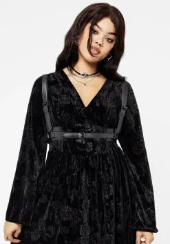 Maeve Western Black Buckle Harness