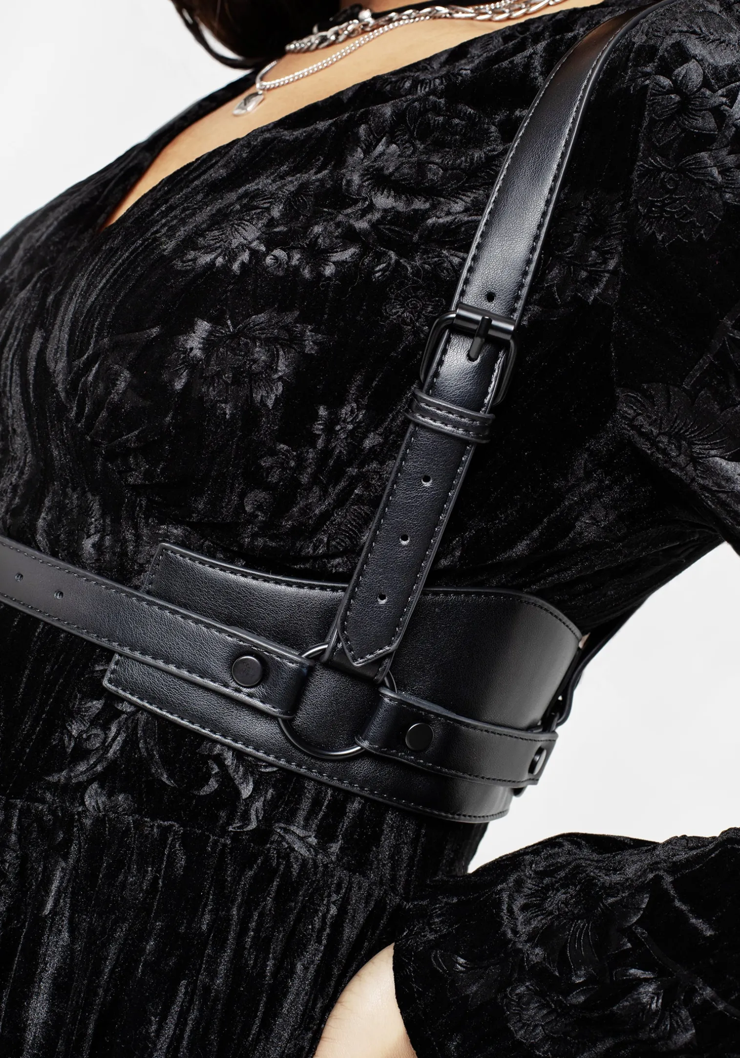 Maeve Western Black Buckle Harness