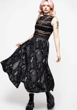 Maidenhair Button Up Midi Skirt