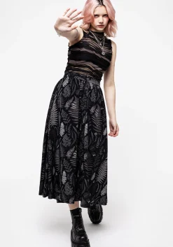 Maidenhair Button Up Midi Skirt