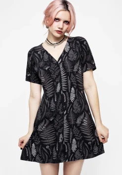 Maidenhair Button Up Mini Dress