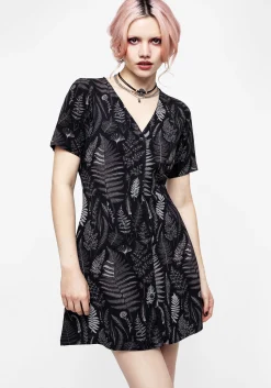 Maidenhair Button Up Mini Dress