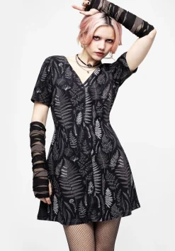 Maidenhair Button Up Mini Dress