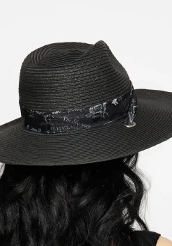 Maleficarum Tie Detail Sun Hat