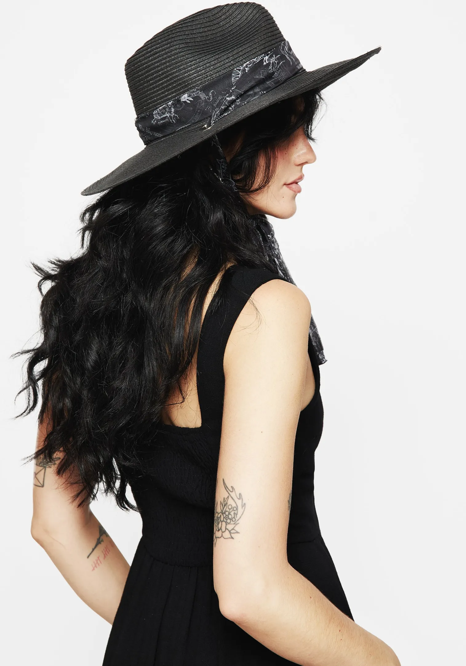 Maleficarum Tie Detail Sun Hat