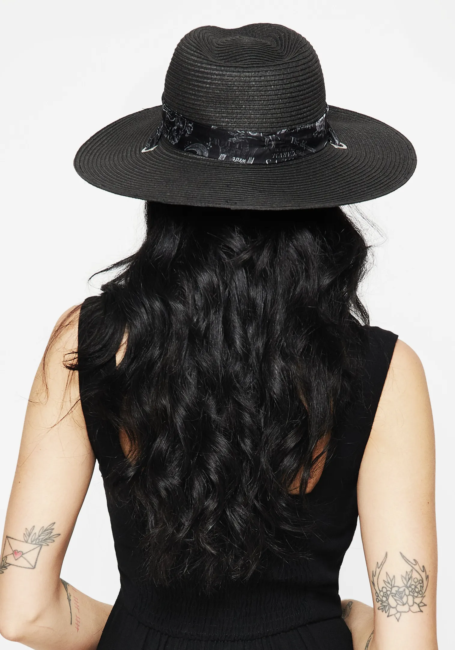 Maleficarum Tie Detail Sun Hat