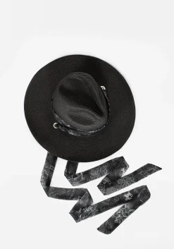 Maleficarum Tie Detail Sun Hat