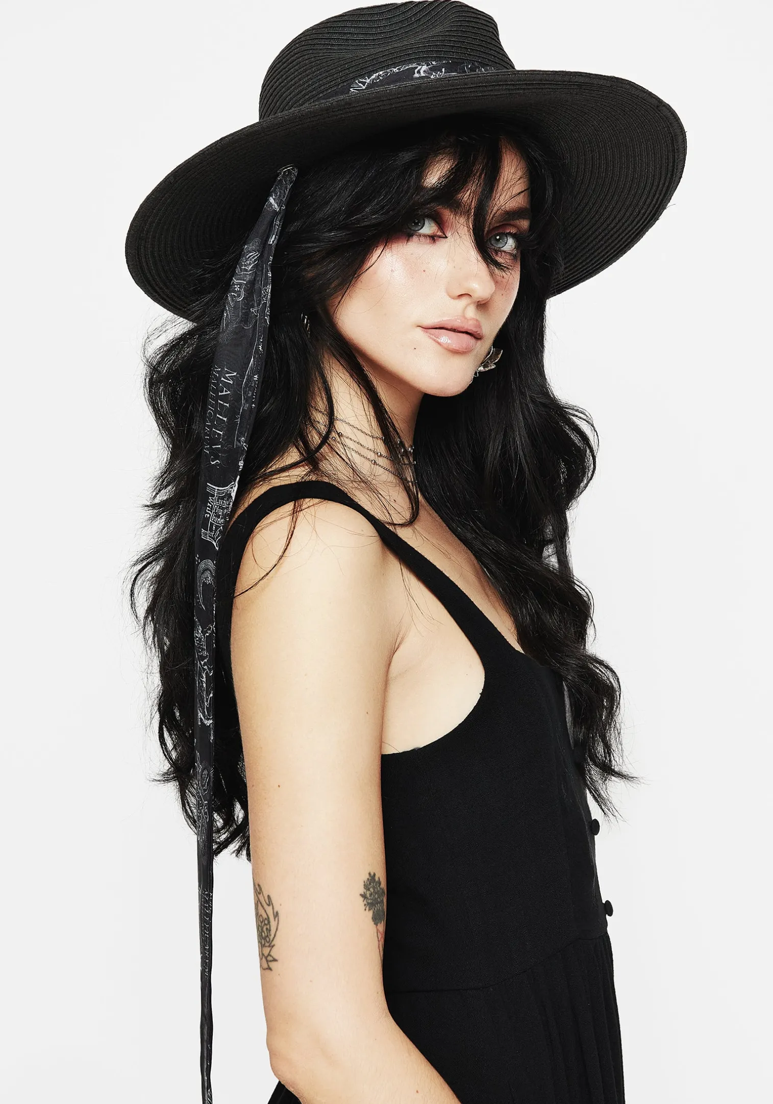 Maleficarum Tie Detail Sun Hat