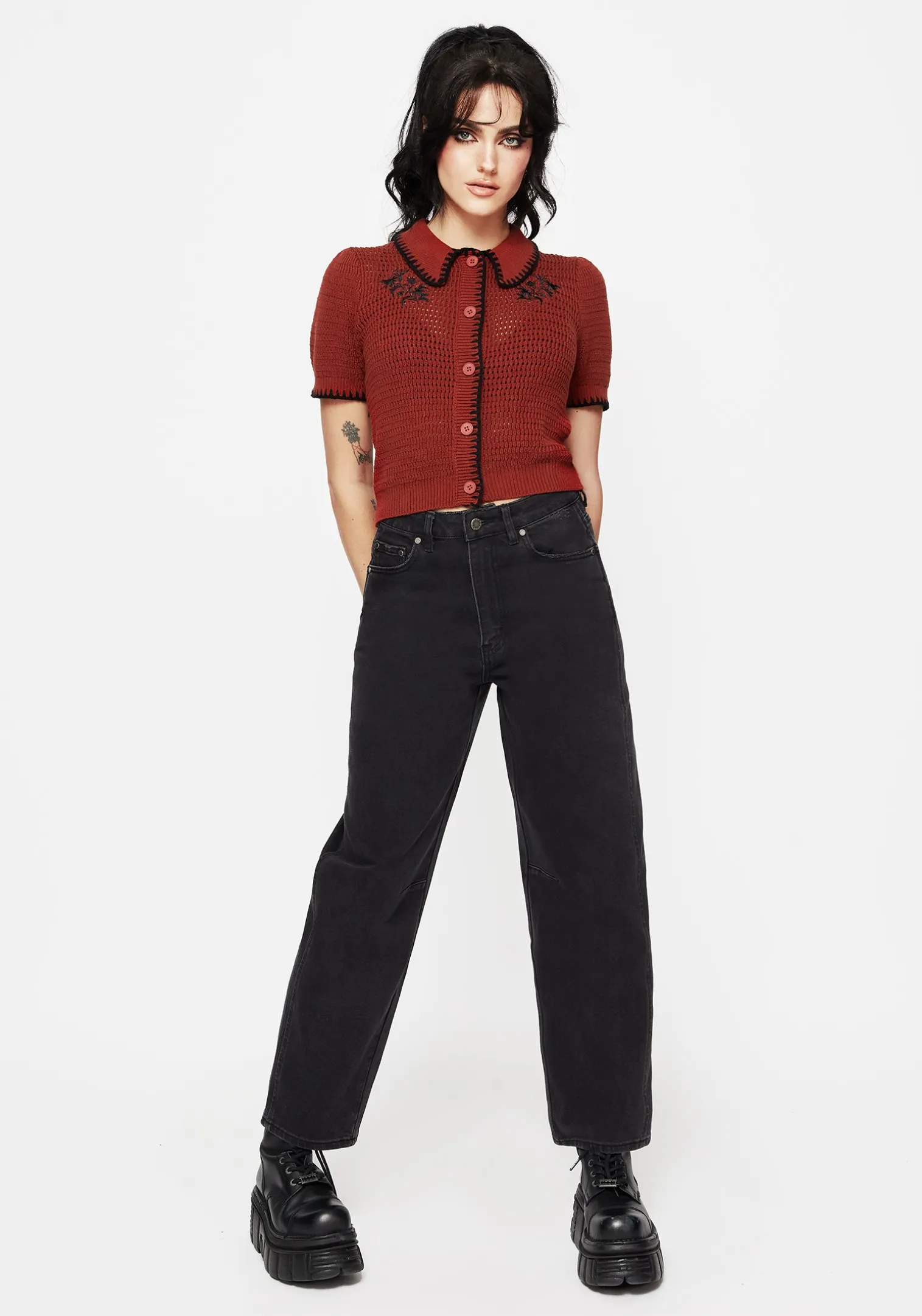 Malevolence Denim Barrel Leg Jeans