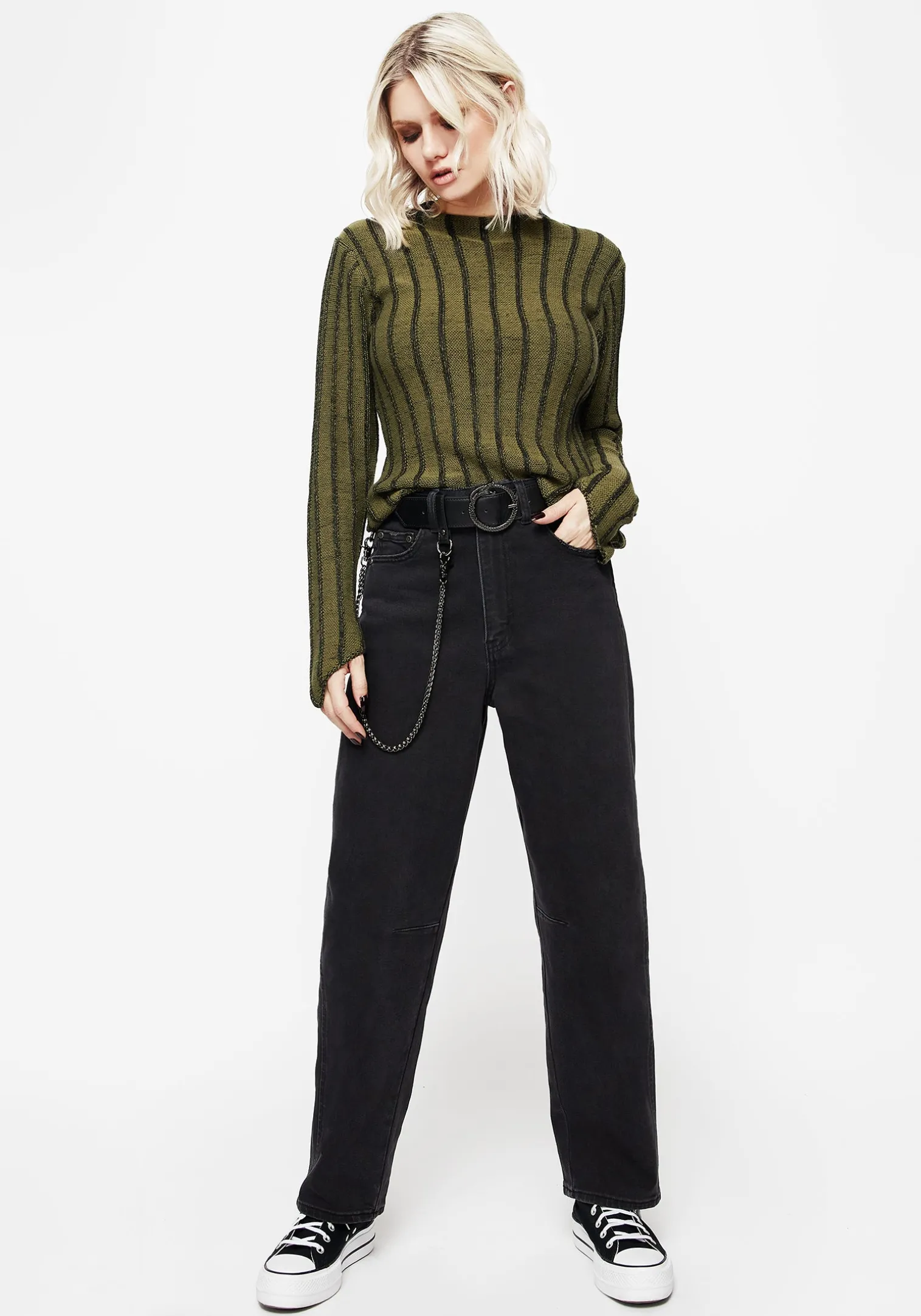 Malevolence Denim Barrel Leg Jeans