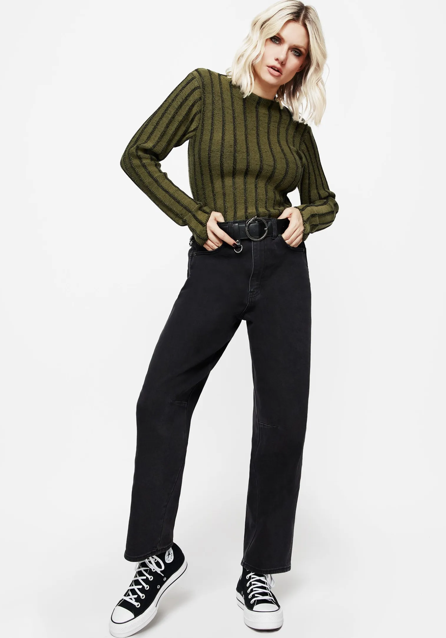 Malevolence Denim Barrel Leg Jeans