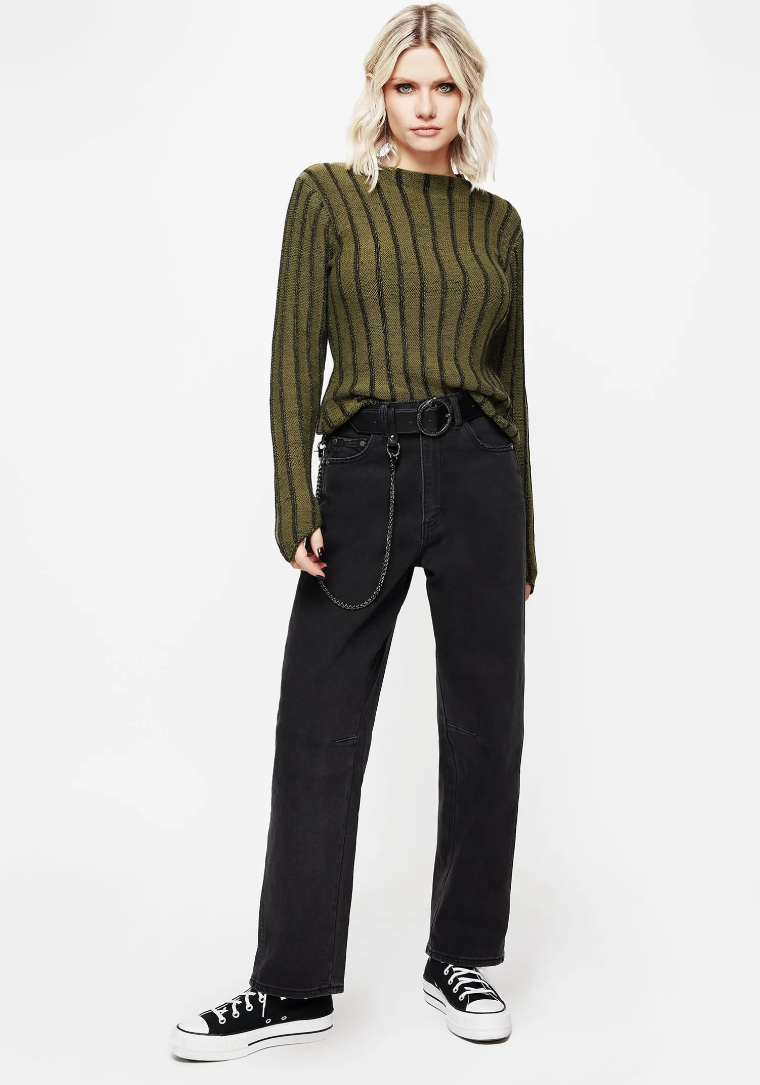 Malevolence Denim Barrel Leg Jeans