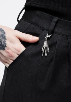 Malverde High Waist Tapered Trousers - Black