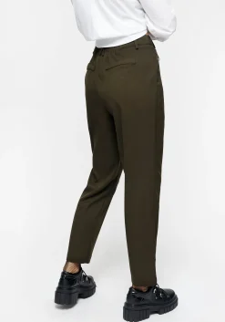 Malverde High Waist Tapered Trousers - Green