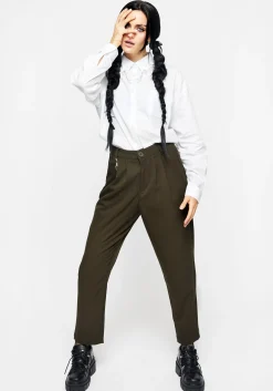 Malverde High Waist Tapered Trousers - Green