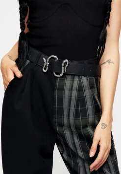Mamba Debossed Belt With Snake Buckle