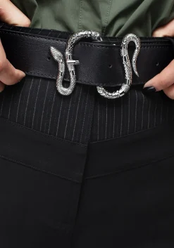 Mamba Debossed Belt With Snake Buckle