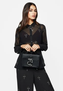 Mamba Snake Buckle Crossbody Bag