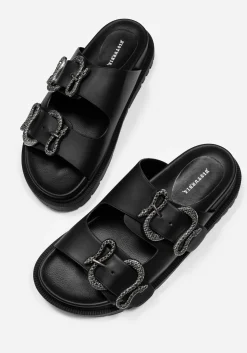 Mamba Snake Buckle Sandals