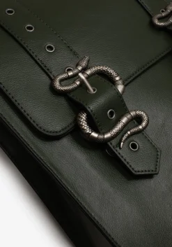 Mamba Snake Buckle Satchel Bag